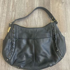 Vince Camuto Black leather hobo bag